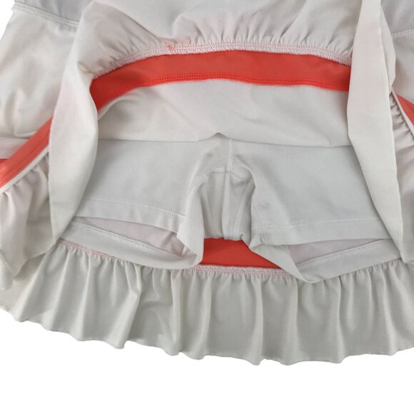 Nike Dri-Fit Womens White Ruffle Hem Athletic Wear Tennis Skort Size M - Picture 3 of 9